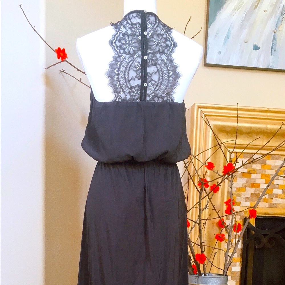 H&M Long haltered neck dress in woven fabric